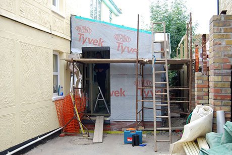Heybridge extension under wrap
