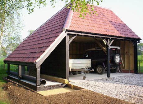 Oak cart lodge new build by D M Dixon & Son